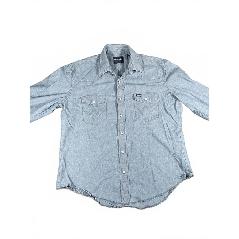 Wrangler Cowboy Cut Western Pearl Snap Men's XL TG Long Sleeve Shirt
